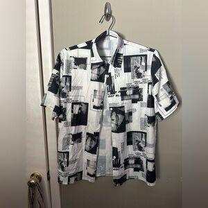 Black and White Graphic Men's Shirt